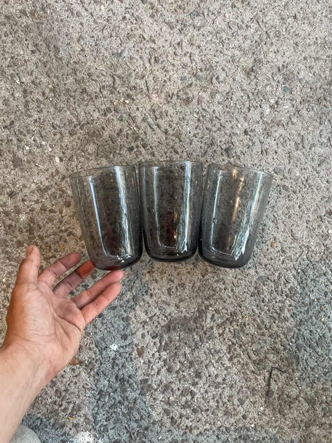 Stylish Blue-tinted Glass Tumblers