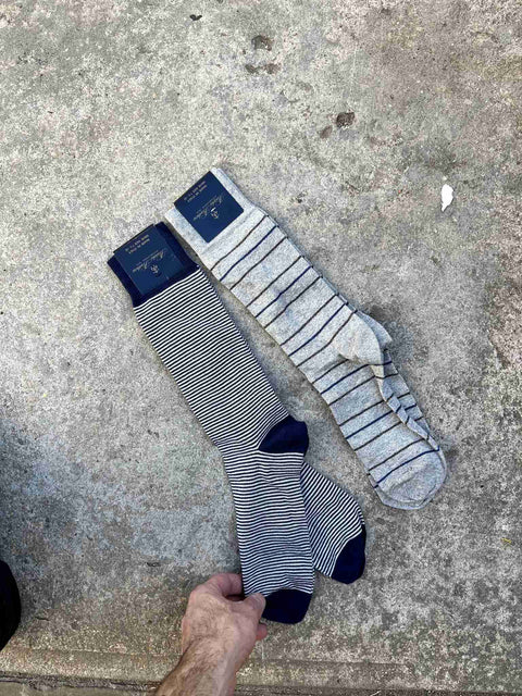 Stylish Striped Brooks Brothers Socks, Size 7.5-12