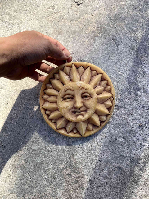 Sun Face Wax Decor