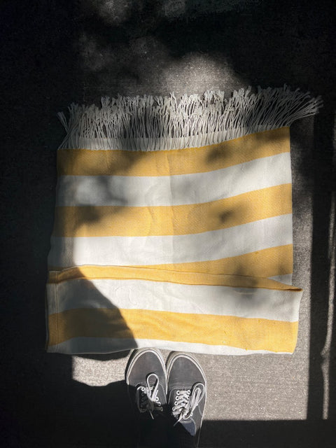 Sunny Striped Beach Blanket