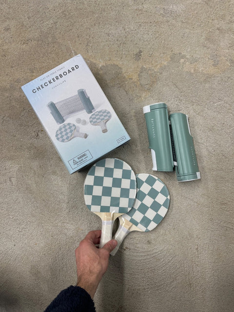 Sunnylife Checkerboard Ping Pong Set