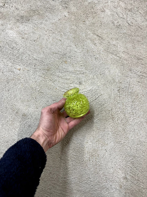Super Cute Green Speckled Glass Vase