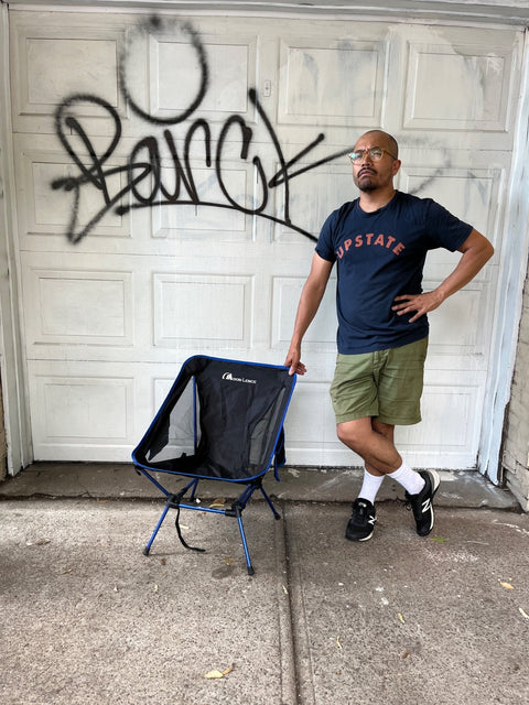 Orange Rimmed Camping Chair