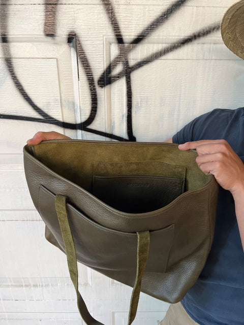 Super Nice WP Standards Leather Olive Tote Bag