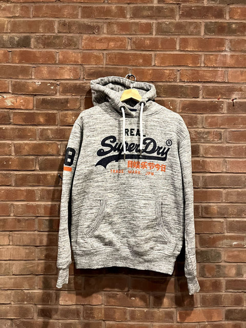 Superdry Heather Gray Men Hoodie, Size L