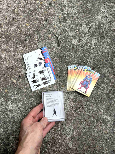 Superman Stretching Exercise Cards
