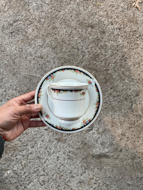 Tea Cup With Floral Saucer