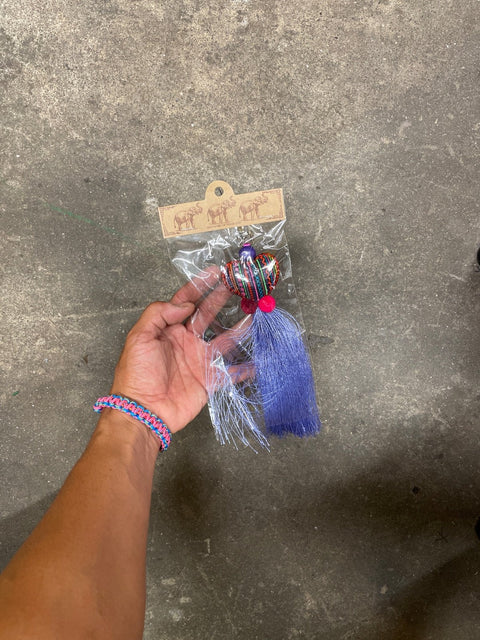 Thailand Heart Tassel Keychain