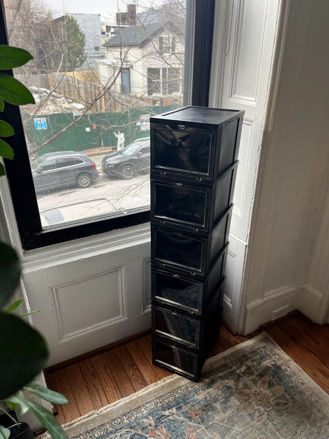 The Container Store Stackable Drop-Front Shoe Boxes, Another Set Of 6