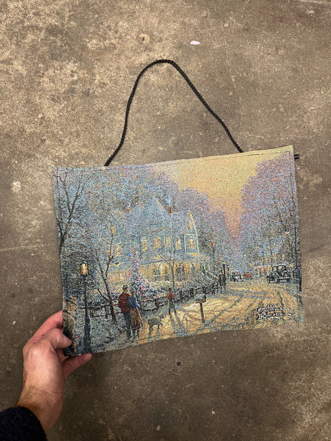 Thomas Kinkade Tapestry Wall Art With Lights