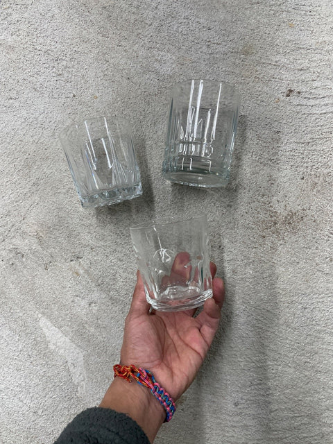 Three Decorative Whiskey Glasses