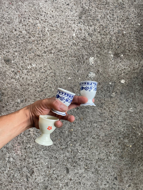 Three Delicate Egg Cups
