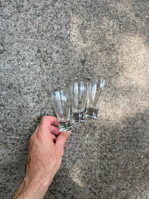 Three Little Tall Shot Glasses