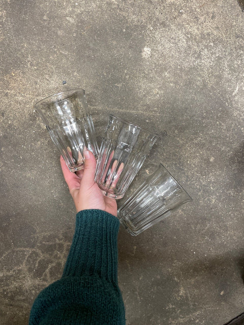Three More Duralex Ribbed Drinking Glasses