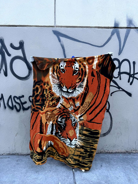 Tiger Print Throw Blanket