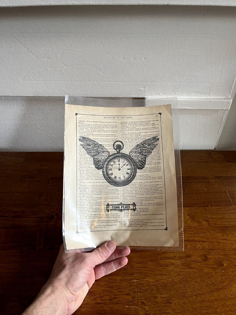 Time Flies Printed On Law Terms Art