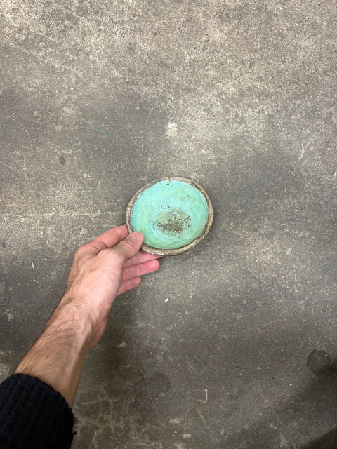 Turquoise Ceramic Ashtray