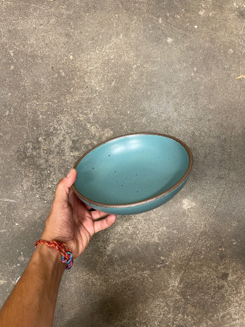 Turquoise Ceramic Serving Bowl