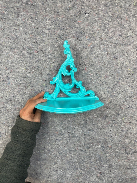 Turquoise Ornate Wall Shelf