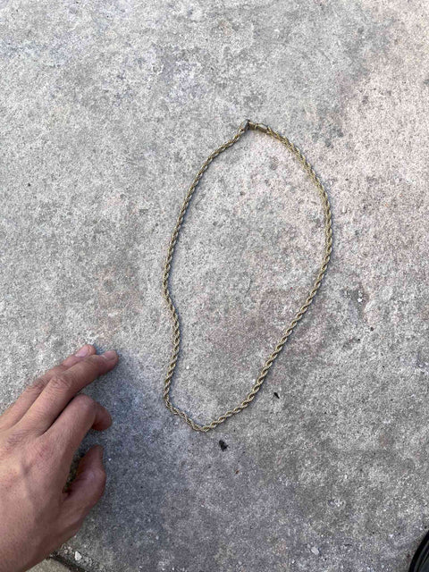 Twisted Gold Chain Necklace