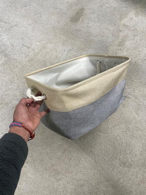 Two-Tone Storage Basket Organizer