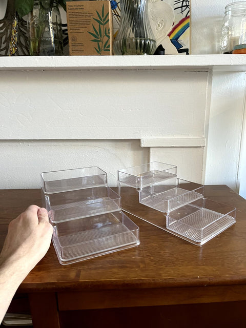 Two Acrylic Tiered Organizers