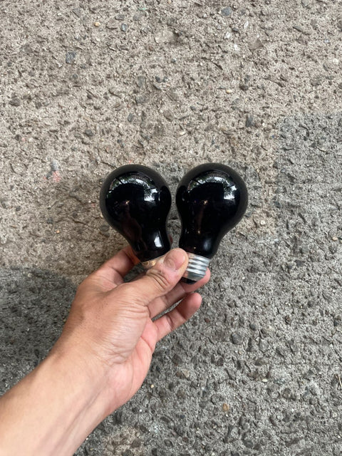 Two Black Lightbulbs