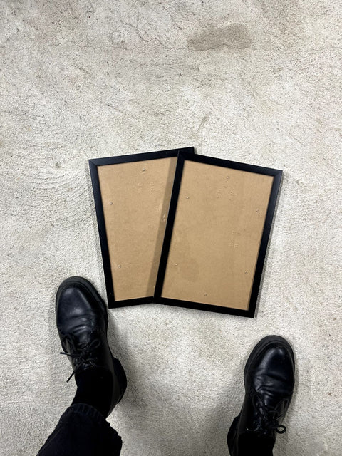 Two Black Picture Frames, 9x13"