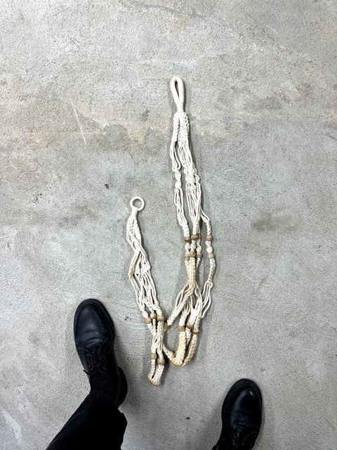 Two Boho Macrame Plant Hangers