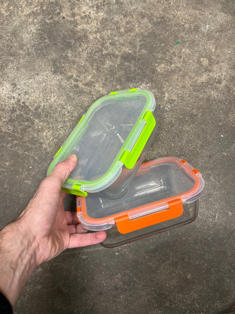 Two Glass Food Storage Containers