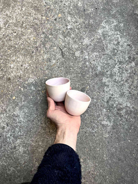 Two Handpainted Ceramic Cups