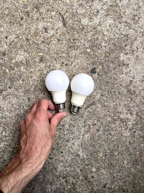 Two LED Light Bulbs, Warm Yellow