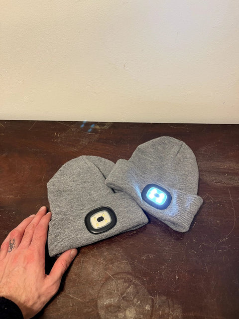 Two Light Up Beanies