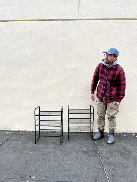 Two Metal Shoe Racks