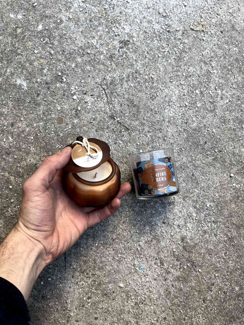 Two More Scented Candles Pumpkin Woods & Bonfire Ambers