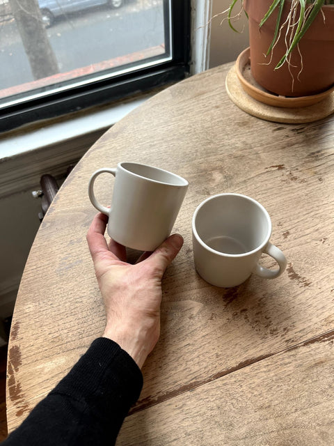 Two More Simple White Coffee Mugs