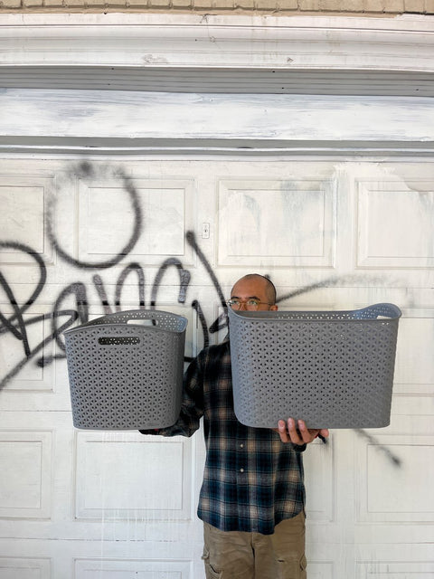 Two Much Bigger Storage Baskets, 17x12x11"