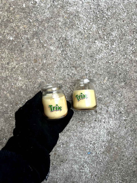Two Mysterious Trix Yogurt Cups Scented Candles