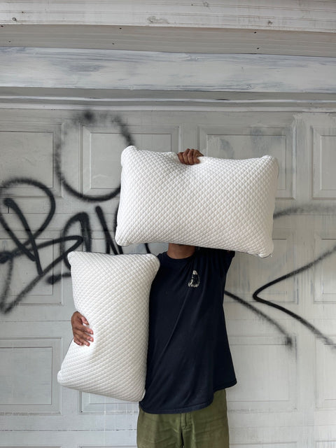 Two Nice Quilted White Pillows