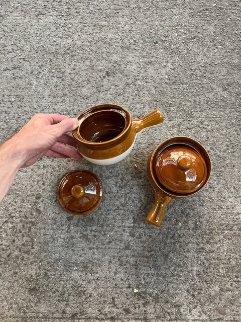 Two Pretty Ceramic Pots Set