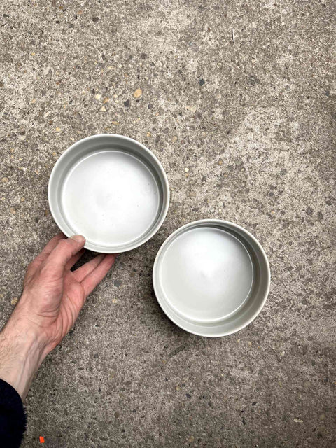 Two Pretty Minimalist Gray Bowls