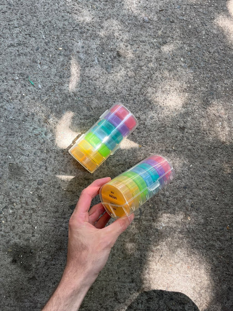 Two Rainbow Weekly Pill Organizers