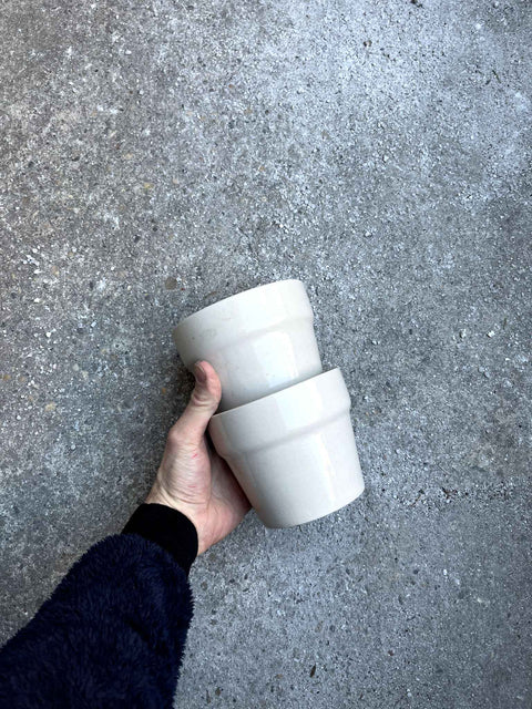 Two Stylish Plant Pots, 4" Wide