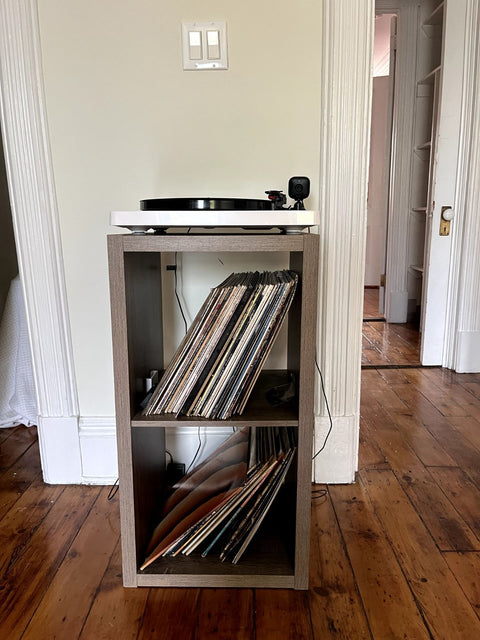 Two Tiered Ikea Kallax Shelf, W16xD15xH30"