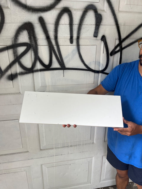 Two White Floating Shelves, 23x7.5"