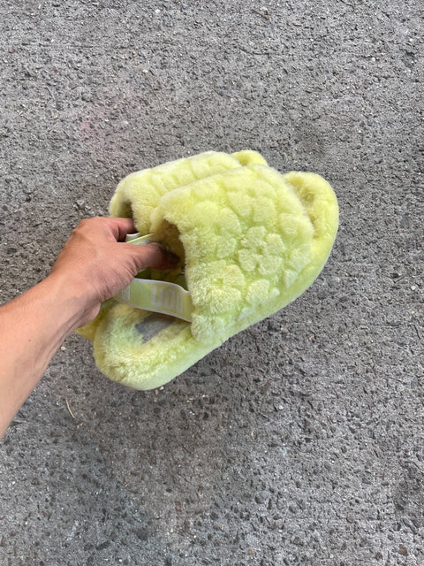 UGG Fluff Yeah Slide Lime, Sz 9f 40eu