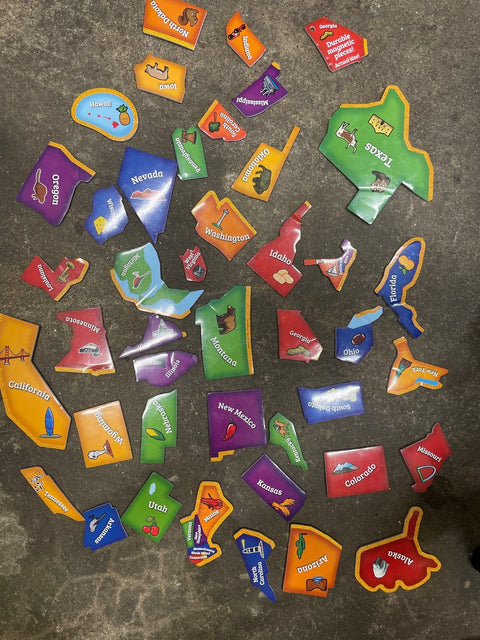 USA Map Magnetic Pieces