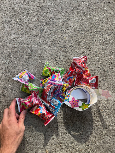 Unexpired Ring Pops And Tape Bundle