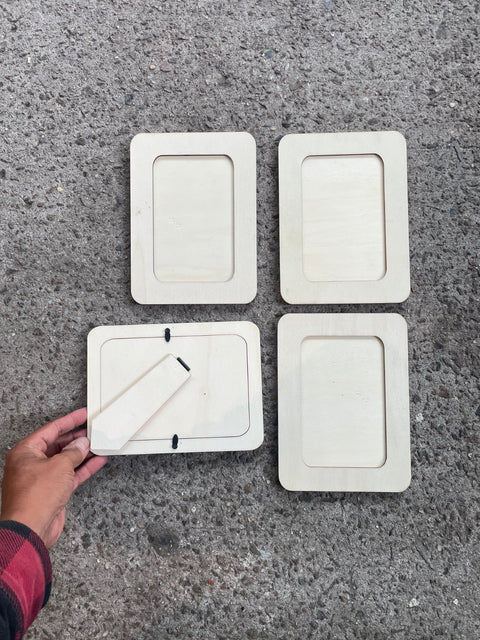 Unfinished Wood Picture Frame Set