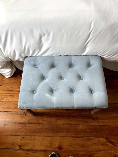 Upholstered Button Tufted Accent Ottoman, W27xD18xH19"